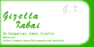 gizella kabai business card